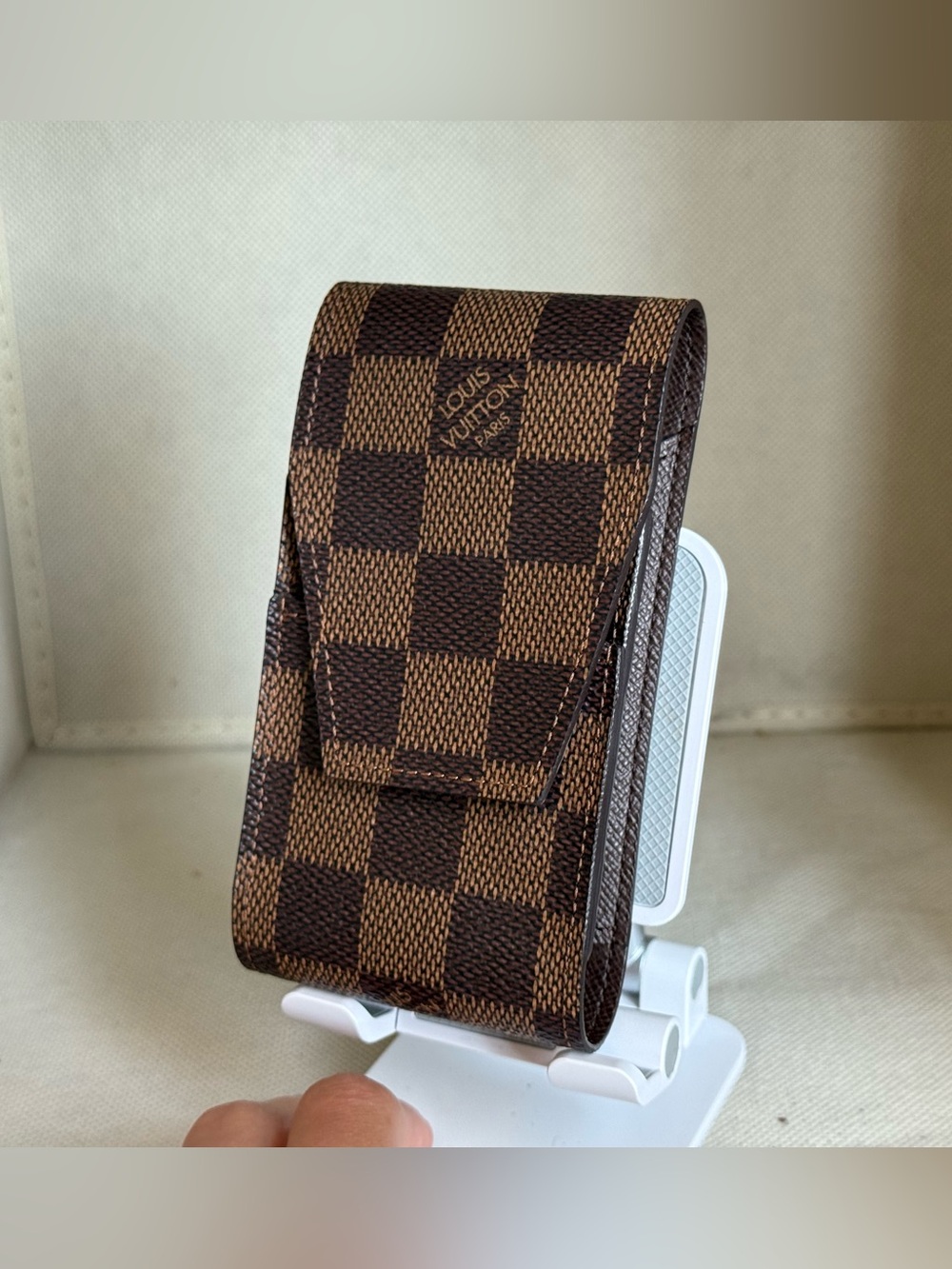 Authentic Louis Vuitton Damier Etui Cigarette Case N63024 Brown LV Vintage